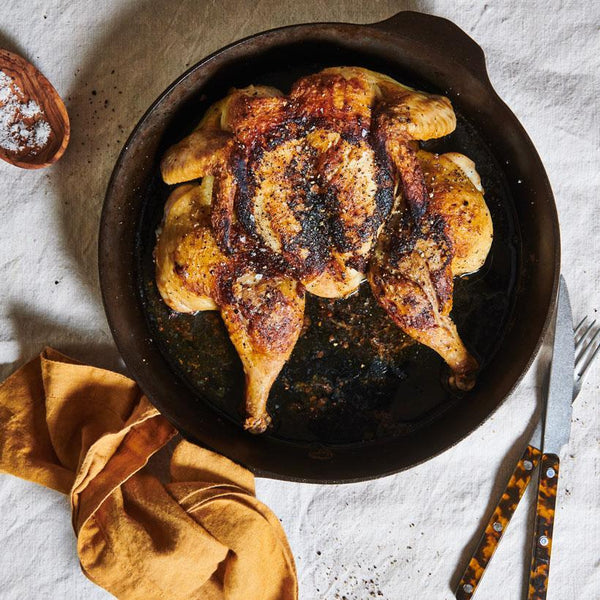 Chicken Under a Skillet